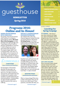 Spring 2016 Newsletter